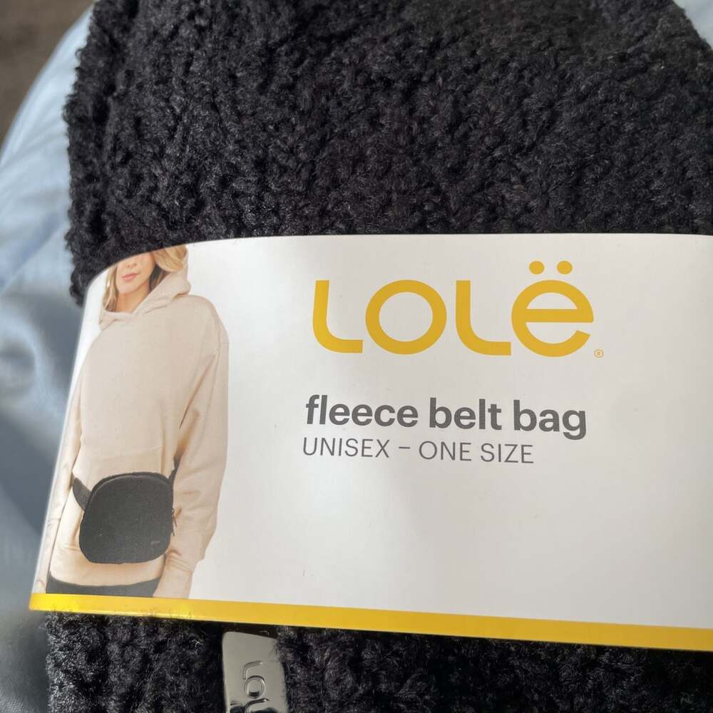 New Lole Unisex Fleece Belt Bag One Size Black